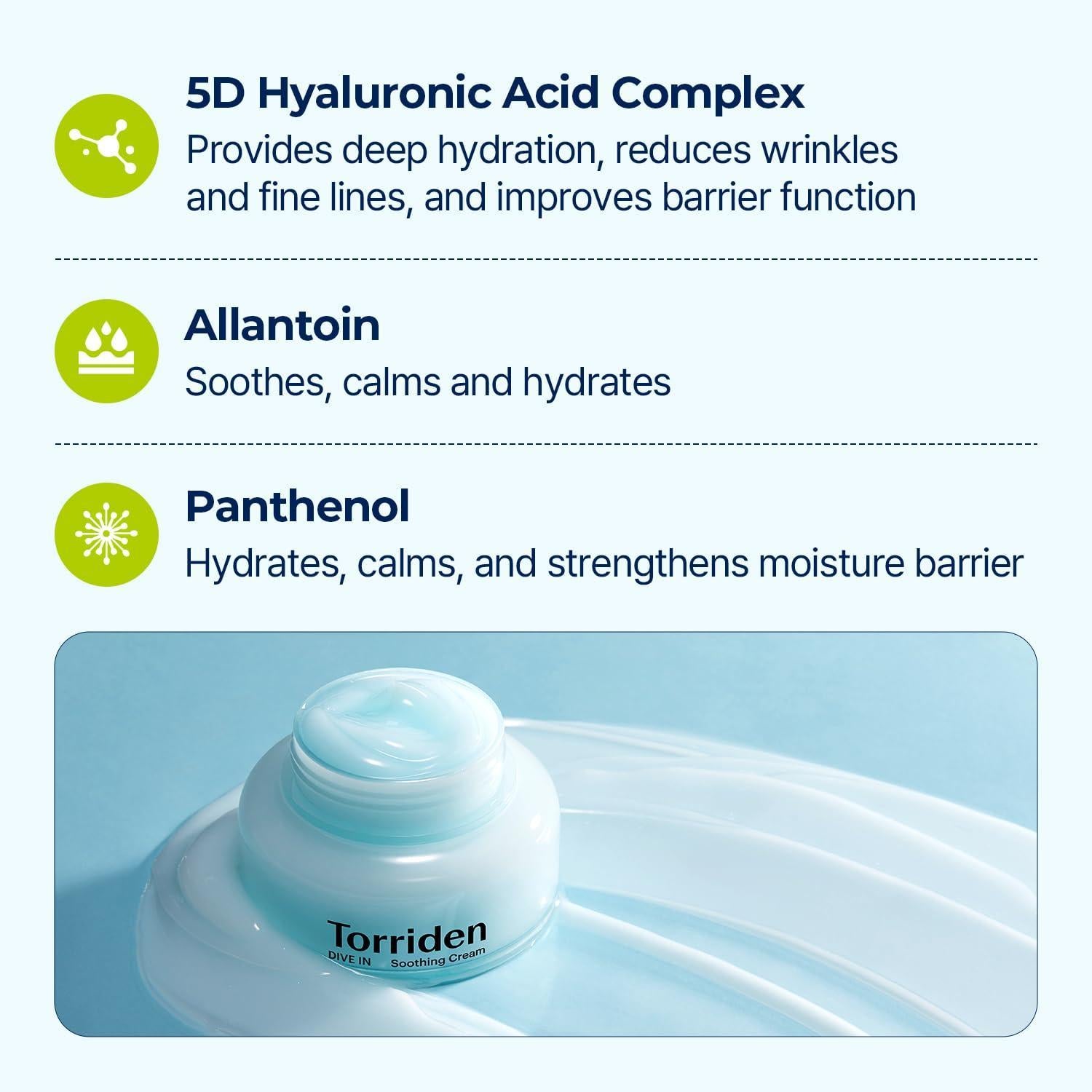 Torriden - DIVE IN Low Molecular Hyaluronic Acid Soothing Cream 100mL