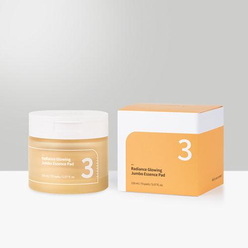 Numbuzin - No.3 Radiance Glowing Jumbo Essence Pad 70 pads