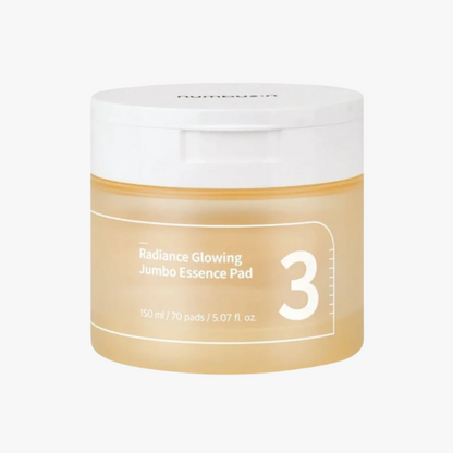 Numbuzin - No.3 Radiance Glowing Jumbo Essence Pad 70 pads